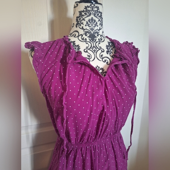 Old Navy purple polka dot dress Size M - Picture 1 of 6